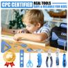 EZUVITA 32-Piece Kids Real Tool Set, Blue Kids Size with 12 Storage Bag, Safety Certified Children Learning Hand Tools for Boys and Girls Age 6+, DIY, Construction, Woodwork, Christmas Birthday Gift view 3
