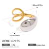 IREAKZGN Minimalist Stainless Steel Gold&Silver Geometric Water Droplet Hollow Ring For Unisex Jewelry Accessories 1Pcs view 2