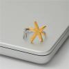 Starfish Creative Beach Geometric Open Ring Stainless Steel Fashion Charm Jewelry Daily Matching 1Pcs(JDRW2312006-PS) view 4