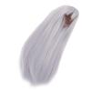1/4 Doll Wig DIY Simulated Scalp High Temperature Silk Ball Jointed Doll Wig Long Straight Hair with Bangs for 7 to 8in Dolls Styling Hair Replacement (Haze Blue) view 4