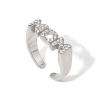 IREAKZGN Cubic Diamonds Stainless Steel Metal LOVE Letter Design Opening Ring Jewelry Party Gift 1Pcs(JDR2404024) view 1