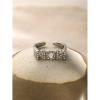 IREAKZGN Cubic Diamonds Stainless Steel Metal LOVE Letter Design Opening Ring Jewelry Party Gift 1Pcs(JDR2404024) view 3
