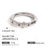 Stainless Steel Glossy Black Rhinestone Circle Ring For Unisex Jewelry Gift Party Arrival 1Pcs(JDR2407011-S_7) view 2