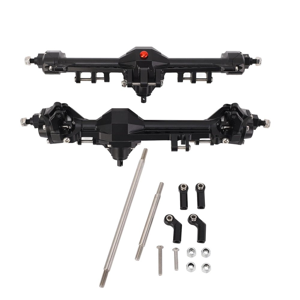 1/10 RC Crawler Aluminum Alloy Stainless Steel Front Rear Portal Axle Set for Enhanced Vehicle Stability and Performance