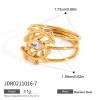 IREAKZGN Elegant Luxury Jewelry Set Stainless Steel White Star Multi-layer Ring Set Lady Accessories 1Pcs(JDR0211016) view 2