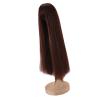 1/4 Doll Wig DIY Simulated Scalp High Temperature Silk Ball Jointed Doll Wig Long Straight Hair with Bangs for 7 to 8in Dolls Styling Hair Replacement (Dark Brown) view 2