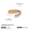 IREAKZGN Design Stainless Steel Gold&Silver Circle Bead Opening Ring For Unisex Personality Niche Jewelry Set 1Pcs(JDRW2411003-PS) view 2