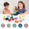 Montessori Wooden Blocks Stacking Toys for Kids, Animal Balance Game for Toddler, Fine Motor Skill Toys for 3 4 5 6 7 Year Old view 2
