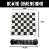 GETORIUM Tournament Chess Set: Portable and Professional Set with Travel Portable Plastic Tube Roll. Plastic Staunton Chess Pieces, Foldable Vinyl Chess Board. (Black Board, 13X13IN) view 2