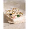 IREAKZGN Stainless Steel Open Ring Color Bling Charm Jewelry Gift 1Pcs(JDRW2401004-WT) view 4