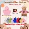 DRAJOIN 12 Pcs Personalized Teddy Bear Clothes with Photo Text, Custom Stuffed Animal Clothing Fit 8-16inch Stuffed Bear Clothes, Personalized Doll Clothing Make Your Own Plush Doll Shirt view 2