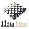 GETORIUM Tournament Chess Set: Portable and Professional Set with Travel Portable Plastic Tube Roll. Plastic Staunton Chess Pieces, Foldable Vinyl Chess Board. (Black Board, 16X16IN) view 1