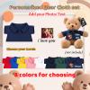 DRAJOIN 10 Pcs Personalized Teddy Bear Clothes with Text Photo, Custom Stuffed Animal Clothing Fit 8-16 inch Stuffed Bear Clothes for Teddy Bears, Doll Clothing Make Your Own Plush Doll Shirt view 2