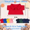 DRAJOIN 6 Pcs Personalized Teddy Bear Clothes with Text Photo, Stuffed Animal Clothes for Teddy Bears Fit 8-16 inch Stuffed Bear Outfit, Personalized Doll Clothing Make Your Own Plush Doll Shirt view 4
