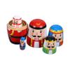 Beaupretty Christmas Nutcracker Wooden Nesting Dolls Russian Matryoshka for Pastel Holiday Decorations Educational Cultural Gift and Festive Home Display view 1