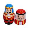 Toyvian Wooden Nutcracker Russian Nesting Dolls Christmas Matryoshka Handcrafted Pastel Holiday Decoration and Childrens Educational Ornament view 1