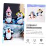 Abaodam 12Pcs Small Penguin Figurines Miniature Winter Penguin Ornaments Cake Decorations for Boys Multipurpose and Photo Props view 3