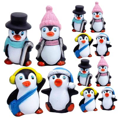 BESPORTBLE 12Pcs Miniature Penguin Figurines Small Cartoon Penguin Models for Cake Decorations Boy Decor Indoor Outdoor Use Multipurpose Cute Micro