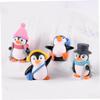 Beaupretty 12Pcs Miniature Penguin Figures Micro Statue Cake Decorations Multipurpose Tabletop Ornaments for Home Party and Micro Landscape Play view 2