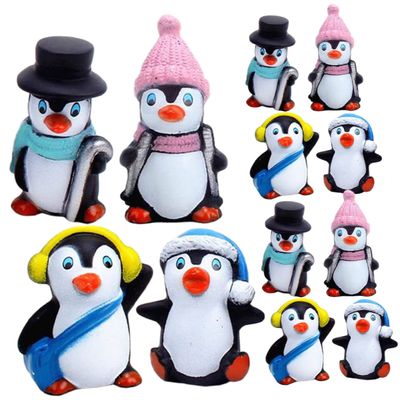 Abaodam 12Pcs Miniature Penguin Figurines Small Realistic Cartoon Decorations for Cake Toppers Home and Garden Ornaments Multipurpose Indoor Outdoor Use