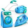 KIZONLY Toy Cleaning Set for Toddlers 1-3, Kids Cleaning Toy with Toddler Vacuum Cleaner, Toy Washing Machine, Small Iron, Light and Sound, Pretend Play Birthday Gifts for 3 4 5 6 7 8 Year Old Girl view 1