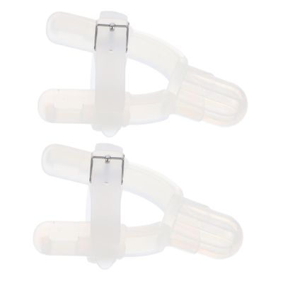 2pcs Finger Teether Gloves Silicone Thumb Guard Bite Cover for Boy Girl Months Relief Thumb Protectors Transparent