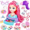 Kryonixty 4-in-1 Doll Head for Hair Styling Kids-9Inch,41pcs Hair Salon Toys Makeup Kit Princess Accessories Pretend Play Toys Birthday Gifts for 3-8 Year Old Girls view 1
