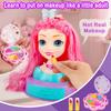 Kryonixty 4-in-1 Doll Head for Hair Styling Kids-9Inch,41pcs Hair Salon Toys Makeup Kit Princess Accessories Pretend Play Toys Birthday Gifts for 3-8 Year Old Girls view 3
