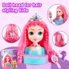 Kryonixty 4-in-1 Doll Head for Hair Styling Kids-9Inch,41pcs Hair Salon Toys Makeup Kit Princess Accessories Pretend Play Toys Birthday Gifts for 3-8 Year Old Girls view 4
