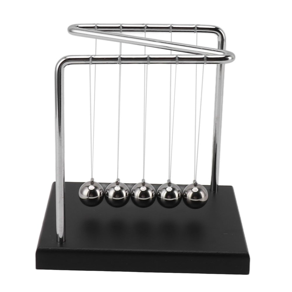 Pilipane Balance Steel Swing Balls Z Shape N Shape Wooden Base Pendulum Ball for Home Decoration Fun Science Accessories Innovative Design Physics Learning Tool Desk Ornament