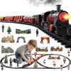 NIPLOOOW Train Set for Toddlers 3-5, Electric Alloy Train Toy with Realistic Sound, Lights and Smoke for Under Christmas Tree,Toddler Model Trains for 3 4 5 6 7 8 Years Old Kids Toys Gifts view 1