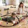 NIPLOOOW Train Set for Toddlers 3-5, Electric Alloy Train Toy with Realistic Sound, Lights and Smoke for Under Christmas Tree,Toddler Model Trains for 3 4 5 6 7 8 Years Old Kids Toys Gifts view 3