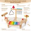 Baby Drum Set for Toddlers 1-3, Wooden Musical Percussion Instruments with Xylophone, Kids Drumset Educational Montessori Music Toys Birthday Gift for Boys Girls view 3