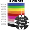 100 Custom Plastic Poker Chips, Double Sided Full-Color Print Personalized Logo, Image or Text, Drink Token Chips for Wedding, Bar, Party, Event, Store Coupons (Black) view 4