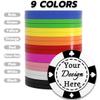 100 Custom Plastic Poker Chips, Double Sided Full-Color Print Personalized Logo, Image or Text, Drink Token Chips for Wedding, Bar, Party, Event, Store Coupons (White) view 4