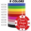 100 Custom Plastic Poker Chips, Double Sided Full-Color Print Personalized Logo, Image or Text, Drink Token Chips for Wedding, Bar, Party, Event, Store Coupons (Red) view 4