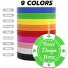 100 Custom Plastic Poker Chips, Double Sided Full-Color Print Personalized Logo, Image or Text, Drink Token Chips for Wedding, Bar, Party, Event, Store Coupons (Green) view 4