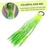 Beaupretty Festival Party Braided Ponytail Extension Wig for Secure Hair Ring Natural Looking Braid Hairpiece in Deep Green and Yellow Green Cute Hair Accessory for Daily Wear and view 2