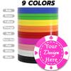 100 Custom Plastic Poker Chips, Double Sided Full-Color Print Personalized Logo, Image or Text, Drink Token Chips for Wedding, Bar, Party, Event, Store Coupons (Rose Red) view 4