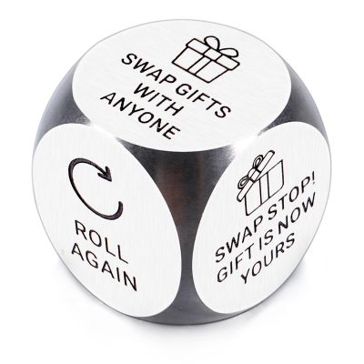 Delujouberst White Elephant Dice 2025 Gift Exchange Dice Santa Swap Gift Exchange Dice Christmas Party Games Gift for Families Exchange Dice Games for Women Men Adults Christmas Stocking Stuffers