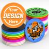200-1000 Custom Plastic Poker Chips, Personalized Drink Token Chips, Double-Sided Color Print with Your Logo/Image/Text for Bar, Party, Events, Weddings, Schools, Promotions & Coupons (Orange) view 1