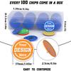 200-1000 Custom Plastic Poker Chips, Personalized Drink Token Chips, Double-Sided Color Print with Your Logo/Image/Text for Bar, Party, Events, Weddings, Schools, Promotions & Coupons (Orange) view 3