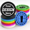 200-1000 Custom Plastic Poker Chips, Personalized Drink Token Chips, Double-Sided Color Print with Your Logo/Image/Text for Bar, Party, Events, Weddings, Schools, Promotions & Coupons (Black) view 1