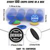 200-1000 Custom Plastic Poker Chips, Personalized Drink Token Chips, Double-Sided Color Print with Your Logo/Image/Text for Bar, Party, Events, Weddings, Schools, Promotions & Coupons (Black) view 3
