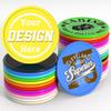 200-1000 Custom Plastic Poker Chips, Personalized Drink Token Chips, Double-Sided Color Print with Your Logo/Image/Text for Bar, Party, Events, Weddings, Schools, Promotions & Coupons (Yellow) view 1