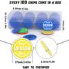 200-1000 Custom Plastic Poker Chips, Personalized Drink Token Chips, Double-Sided Color Print with Your Logo/Image/Text for Bar, Party, Events, Weddings, Schools, Promotions & Coupons (Yellow) view 3