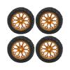 1/10 Scale RC Car Wheels and Tires Strong Grip and Handling for Remote Control Car Racing (Gold) view 1