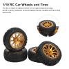 1/10 Scale RC Car Wheels and Tires Strong Grip and Handling for Remote Control Car Racing (Gold) view 2