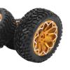 1/10 Scale RC Car Wheels and Tires Strong Grip and Handling for Remote Control Car Racing (Gold) view 4