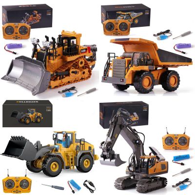 Mudsterz - Mudsterz Trucks, Mudsterz Excavator, 2.4GHz RC Construction Vehicle with Cool Lights and Real Sounds, Realistic Engineering Design, Metal Parts, Little Builders, Big Action (A1+B1+C1+D1)